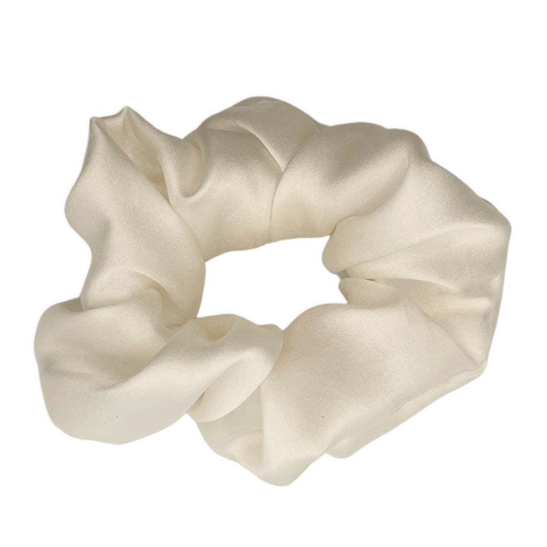 Scrunchie in Seta  - Bianca Perle